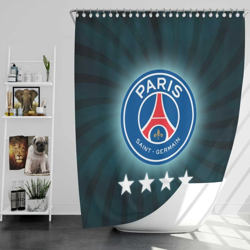 Exciting Soccer Team Paris Saint Germain Fc Shower Curtain