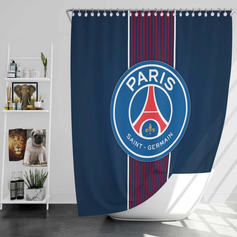Paris Saint Germain Fc Euro Football Club Shower Curtain