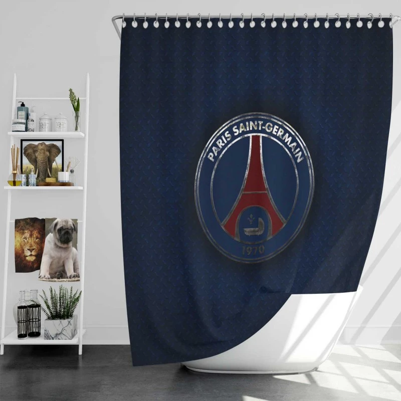 Club World Cup Soccer Club Psg Logo Shower Curtain