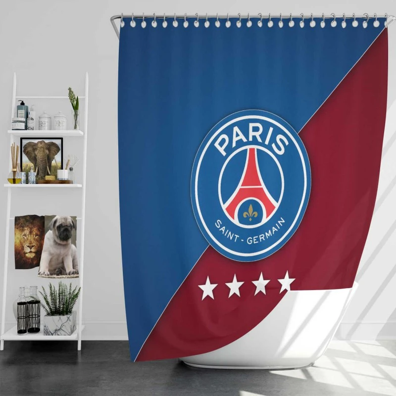 Paris Saint Germain Fc Professional Football Club Shower Curtain