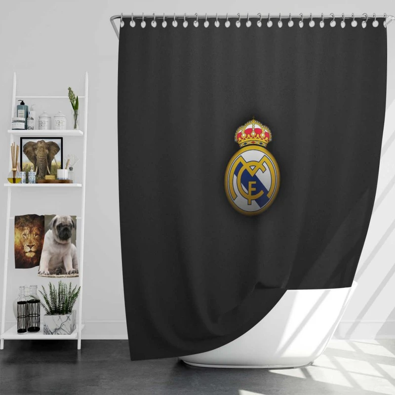 Real Madrid Cf Football Logo Shower Curtain