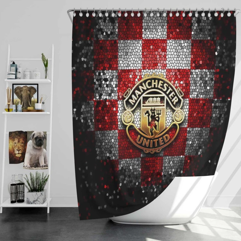 English Soccer Club Manchester United Fc Shower Curtain