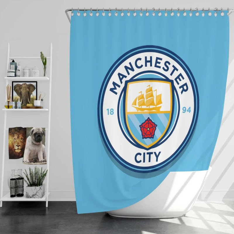Fa Cup Winning Club Manchester City Fc Shower Curtain