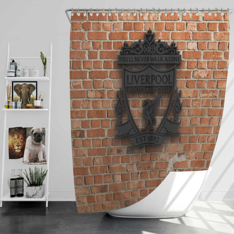 Powerful British Football Club Liverpool Fc Shower Curtain