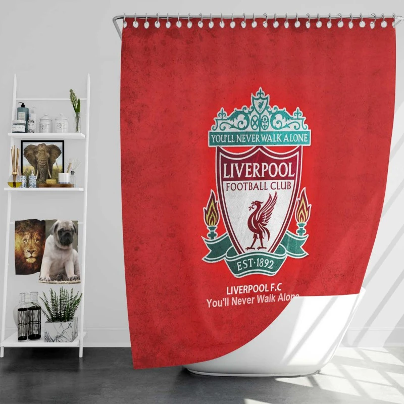 Professional England Soccer Club Liverpool Fc Shower Curtain