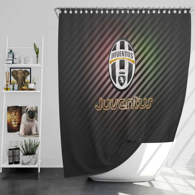Official Juventus Fc Club Logo Shower Curtain