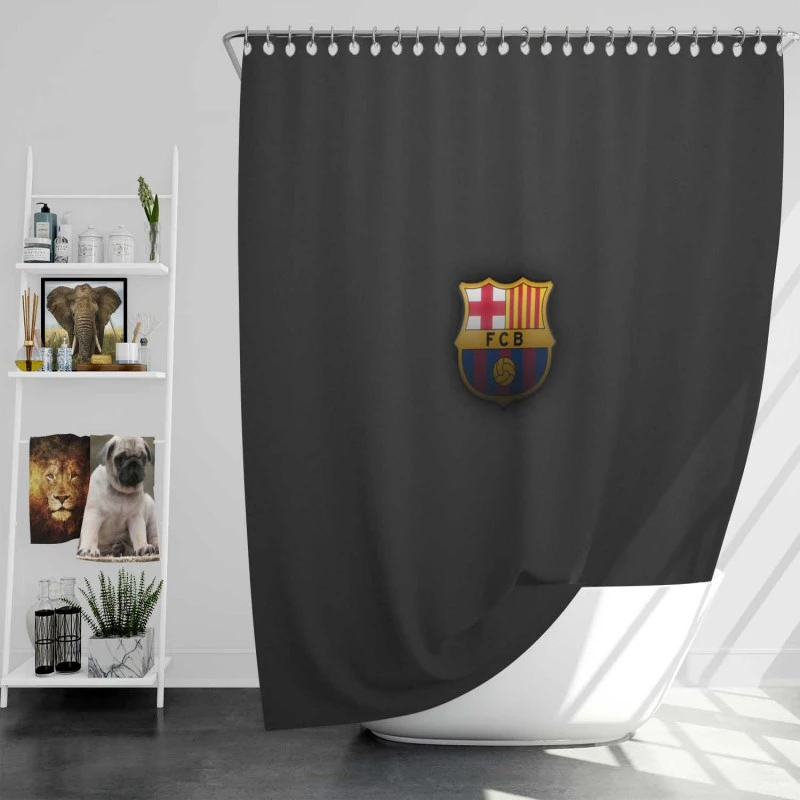 Graceful Spanish Soccer Club Fc Barcelona Shower Curtain