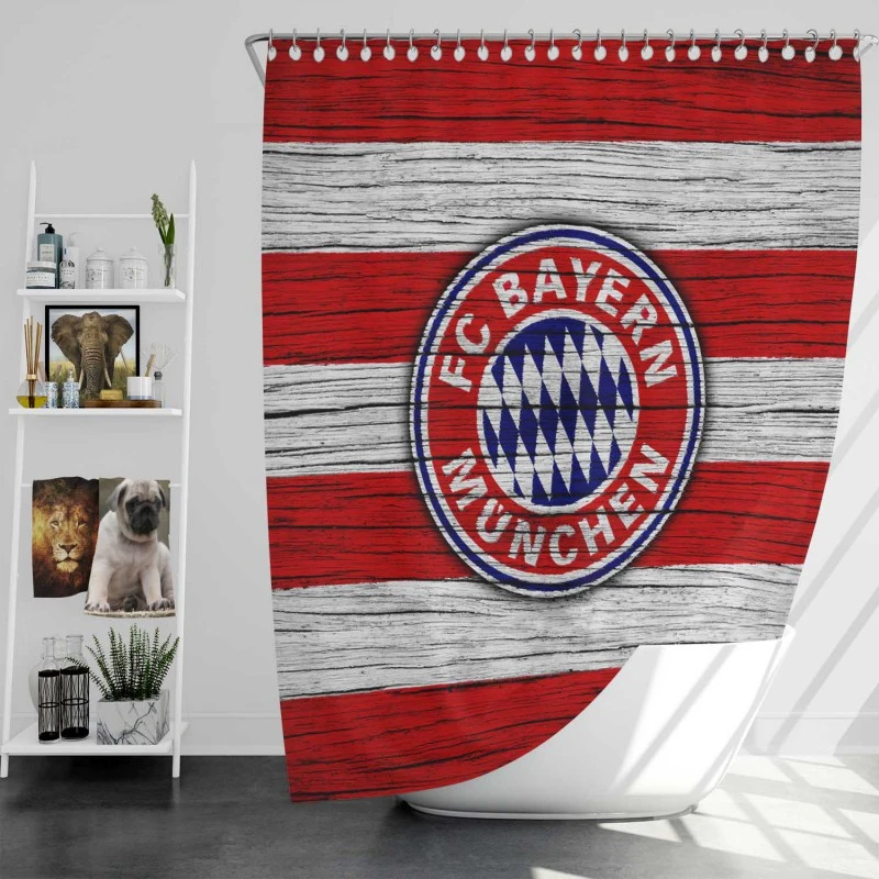 Fc Bayern Munich Football Club Logo Shower Curtain