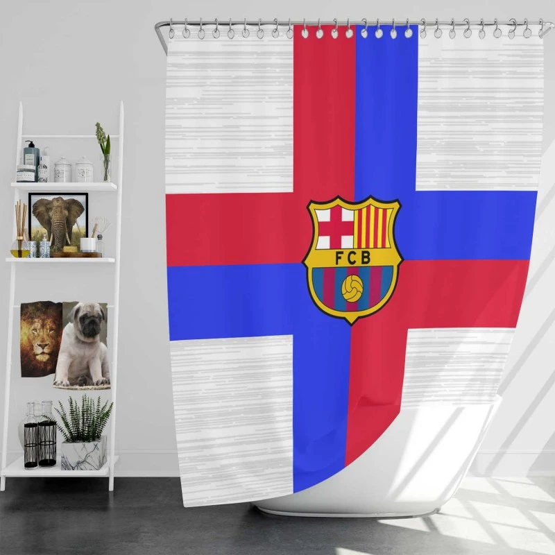 Fc Barcelona Confident Spanish Football Club Shower Curtain