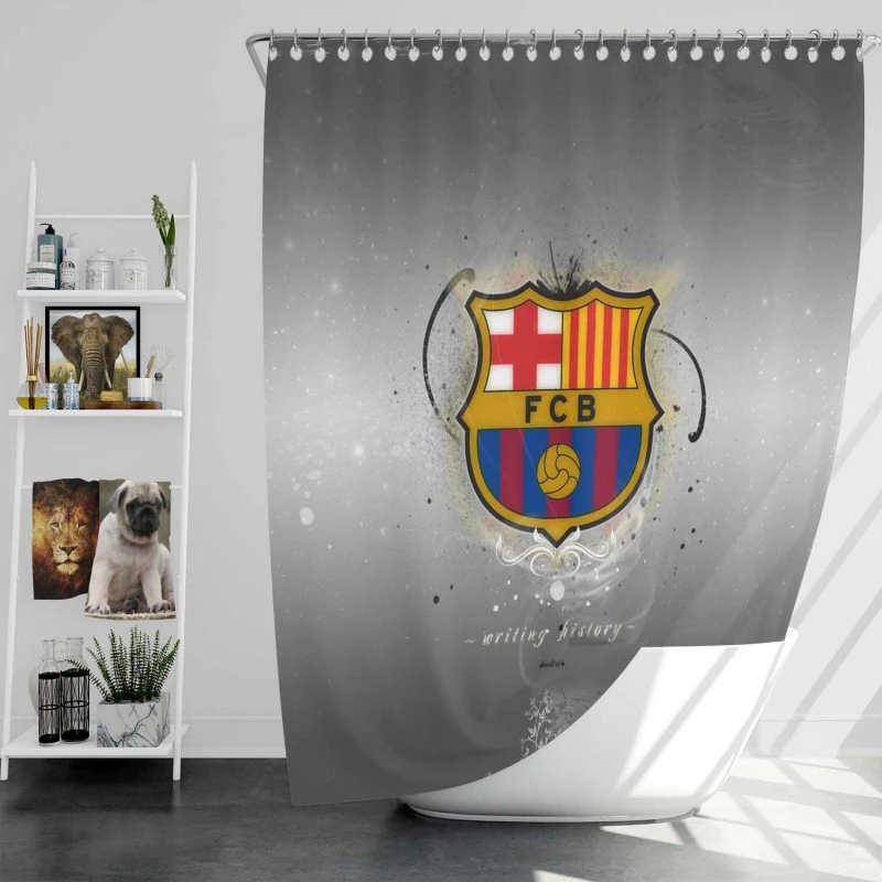 Consistent Spanish Soccer Team Fc Barcelona Shower Curtain