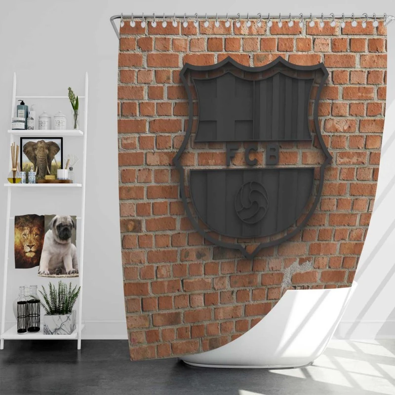 Sensational Football Team Fc Barcelona Shower Curtain