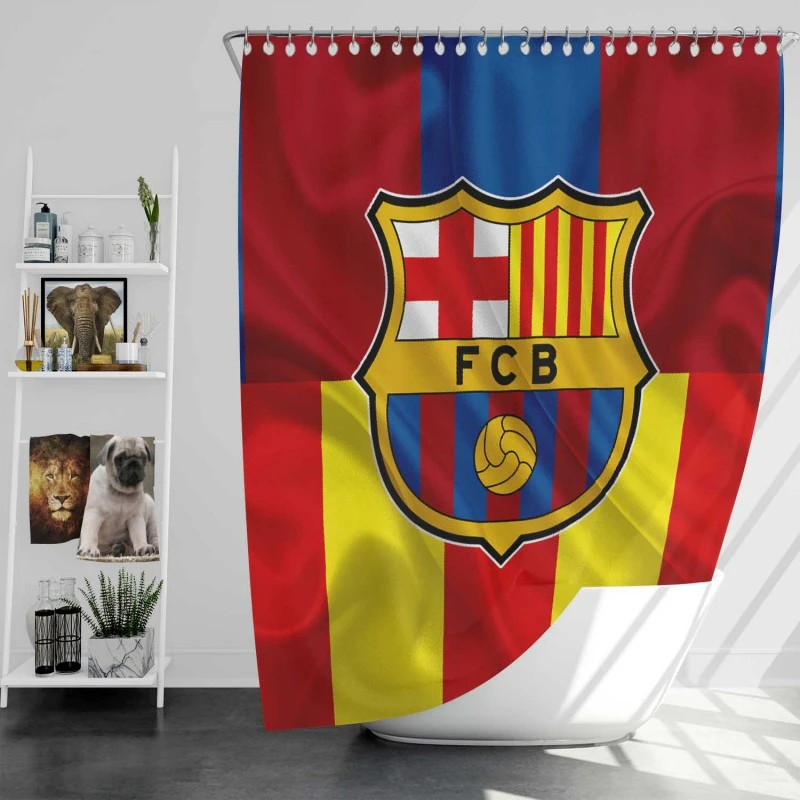 Fc Barcelona La Liga Football Club Shower Curtain