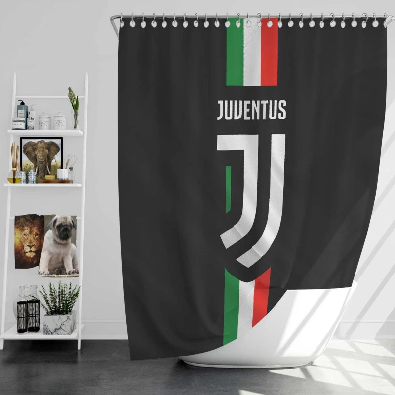 Passionate Italian Football Club Juventus Logo Shower Curtain