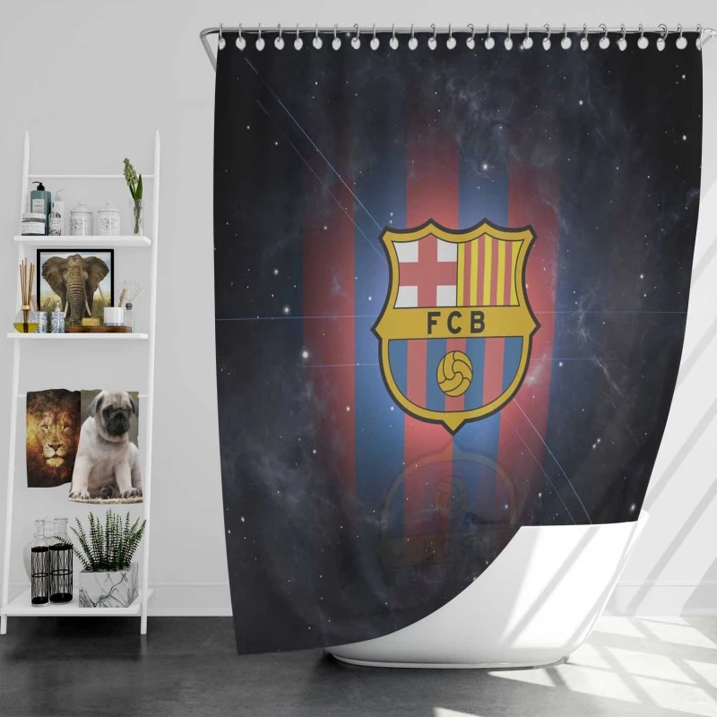 Fc Barcelona Energetic Football Club Shower Curtain
