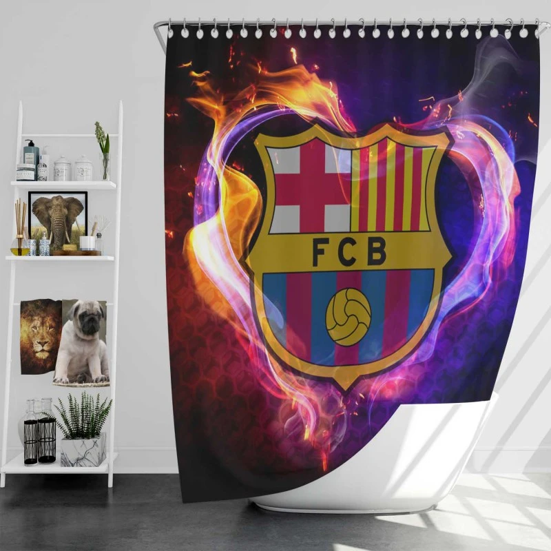Fc Barcelona Soccer Club Shower Curtain