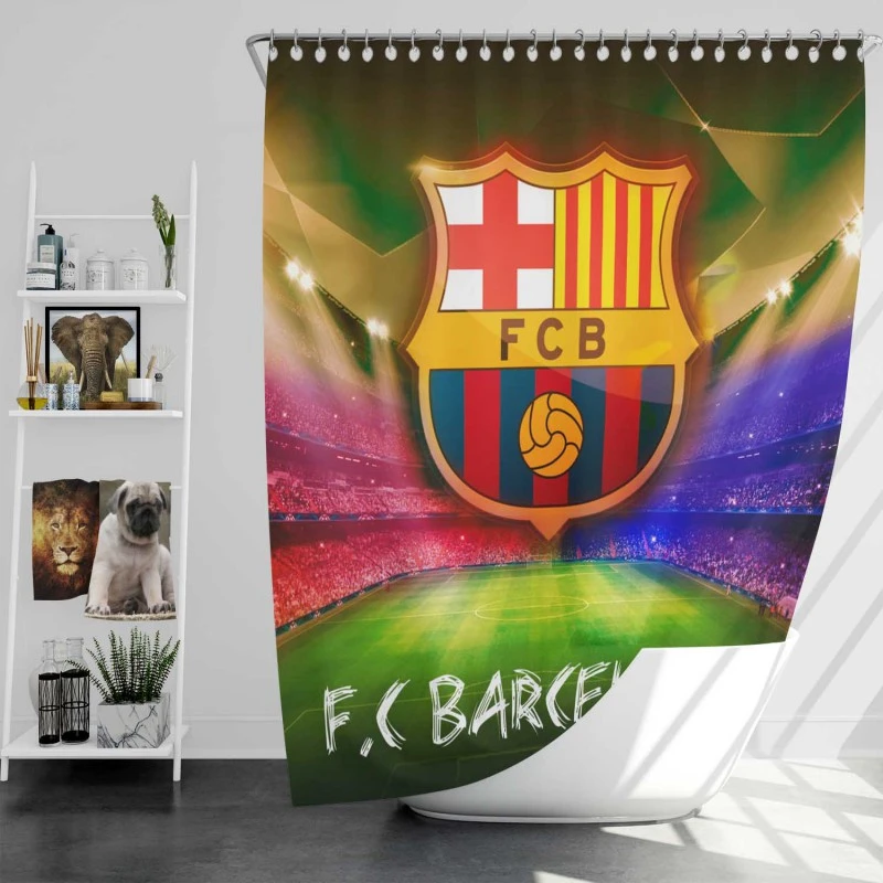 Fc Barcelona Top Ranked Football Club Shower Curtain