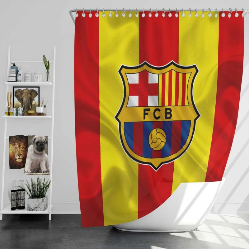 Fc Barcelona Classic Football Club Shower Curtain