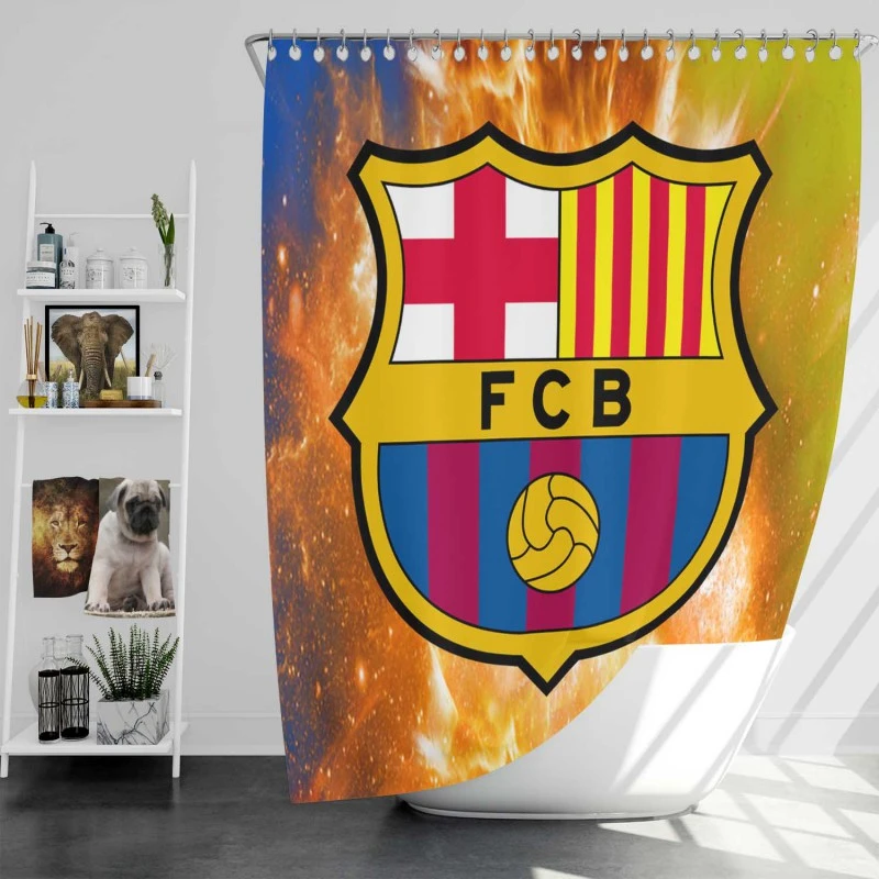 Professional Football Club Fc Barcelona Shower Curtain