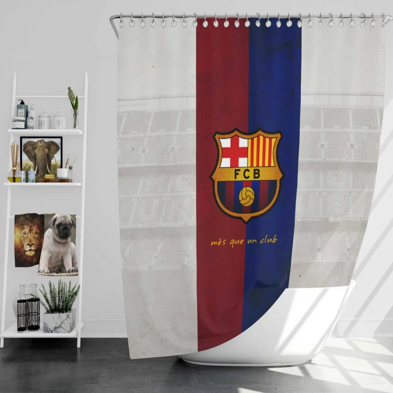 Club World Cup Winning Team Fc Barcelona Shower Curtain