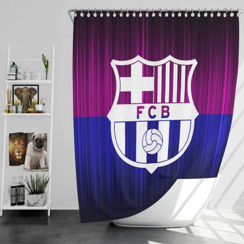 Fc Barcelona Popular Football Club Shower Curtain