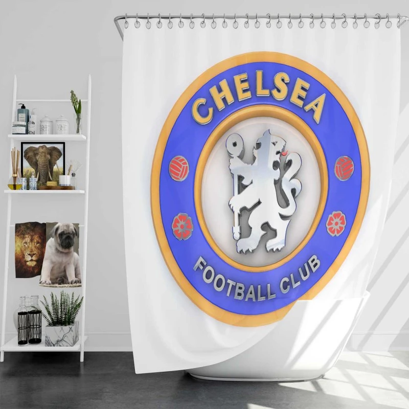 Chelsea Fc Sensational British Soccer Team Shower Curtain