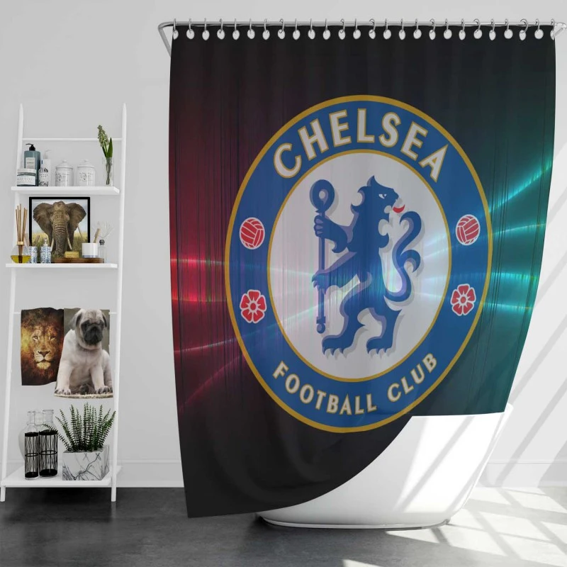 Chelsea Fc Teen Boys Shower Curtain