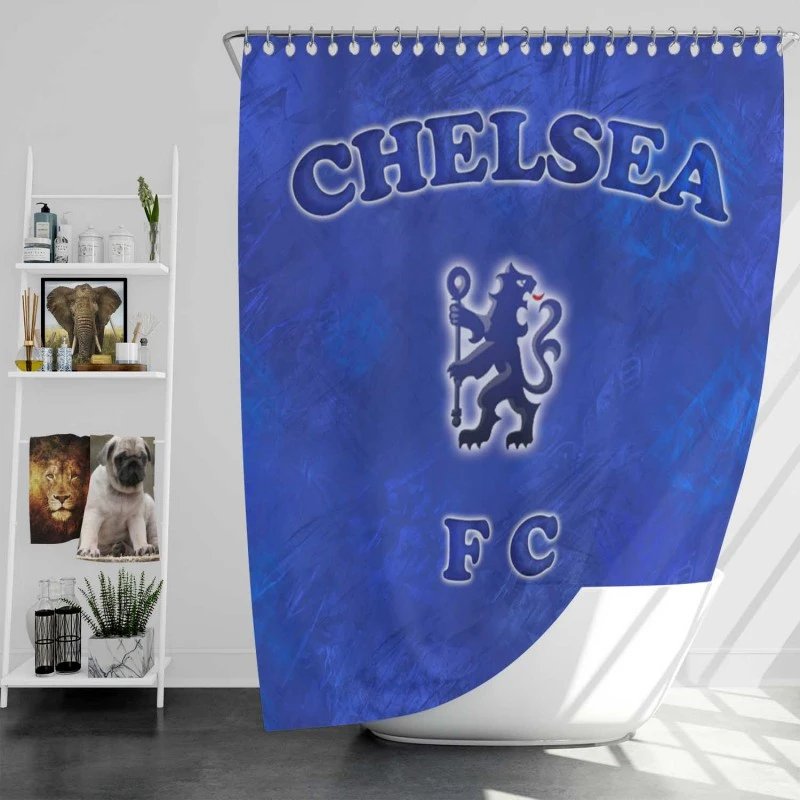 Chelsea Fc Official Club Logo Shower Curtain