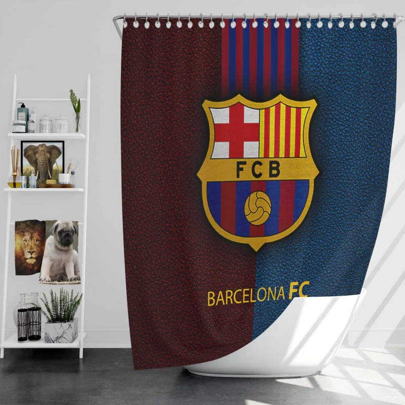 Fc Barcelona Professional Spanish Football Club Shower Curtain