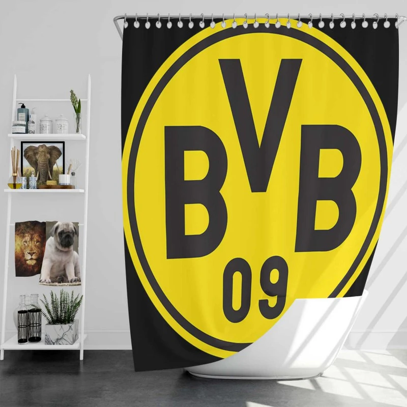 The Sensational Borussia Dortmund Team Logo Shower Curtain