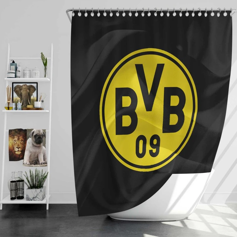 Borussia Dortmund Bvb Exciting Football Club Shower Curtain
