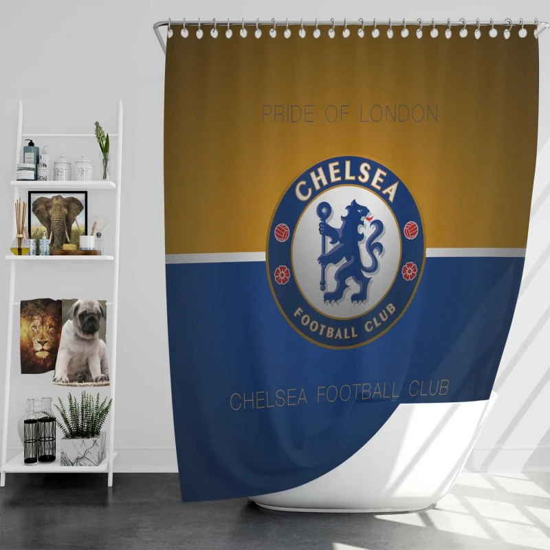 Chelsea Fc Football Club Logo Shower Curtain