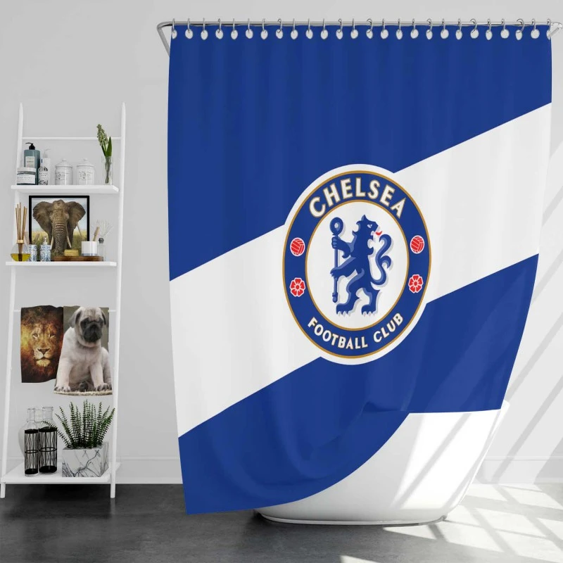 Champions League Team Chelsea Fc Shower Curtain