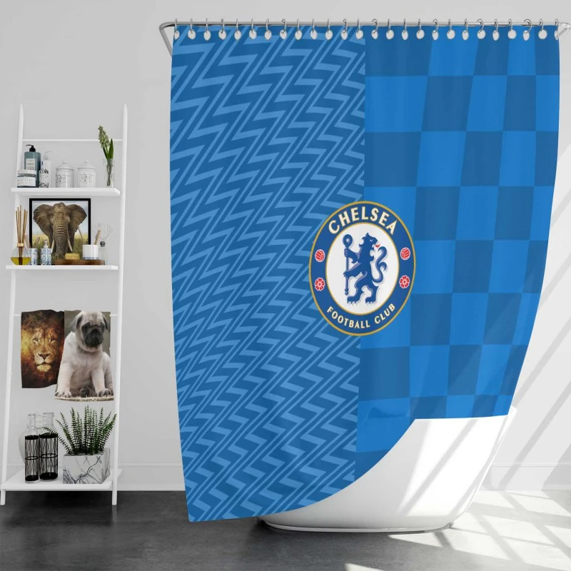 Chelsea Fc Premier League Football Team Shower Curtain