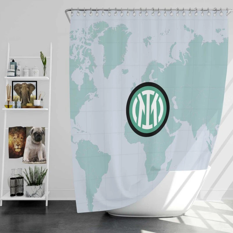 Inter Milan Famous Italian Football Club Shower Curtain