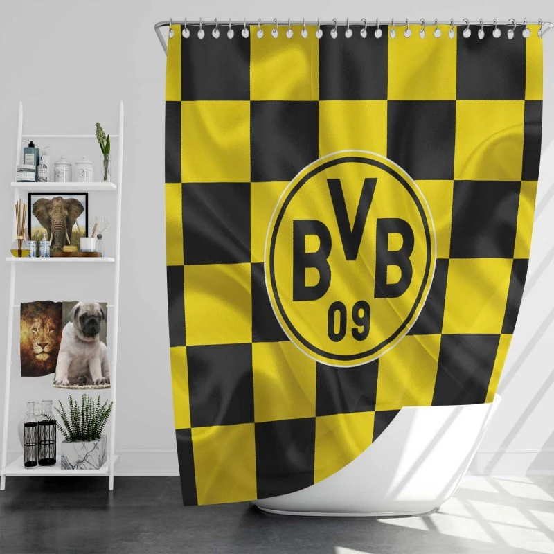 Borussia Dortmund Bvb Excellent Football Club Shower Curtain