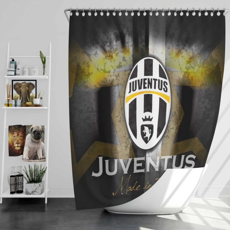Star Team Juve Logo Shower Curtain