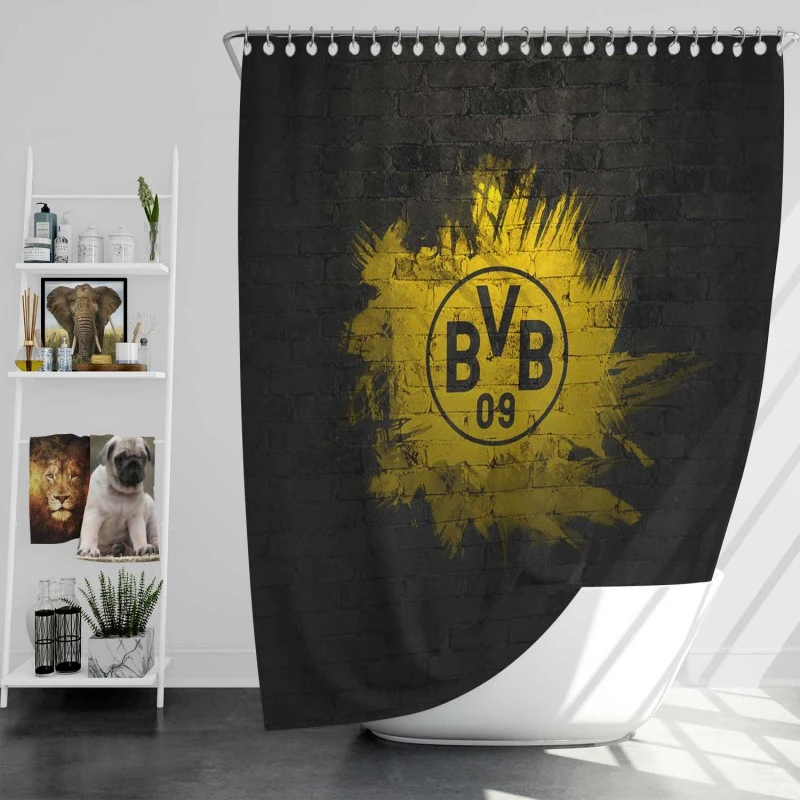 Borussia Dortmund Energetic German Bvb Club Shower Curtain