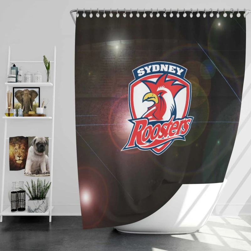 Nrl Rugby Club Sydney Roosters Shower Curtain