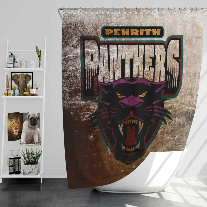 Penrith Panthers Popular Australian Rugby Club Shower Curtain