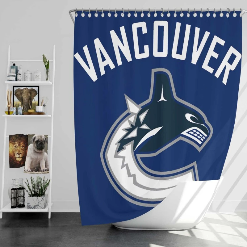 Popular Nhl Club Vancouver Canucks Shower Curtain