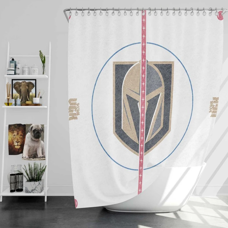 Popular Nhl Team Vegas Golden Knights Shower Curtain