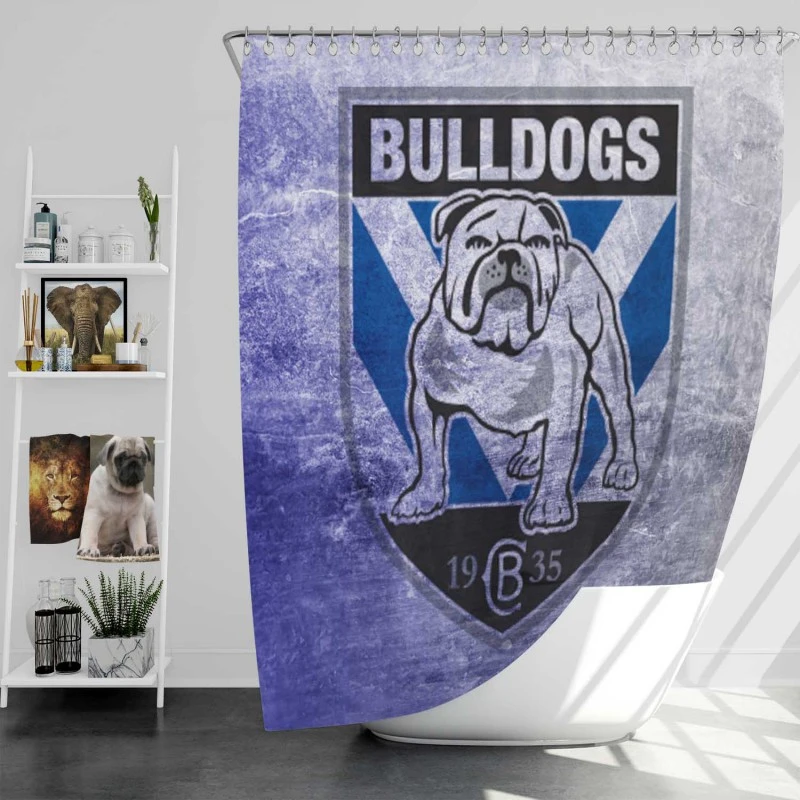 Canterbury Bankstown Bulldogs Excellent Nrl Rugby Club Shower Curtain