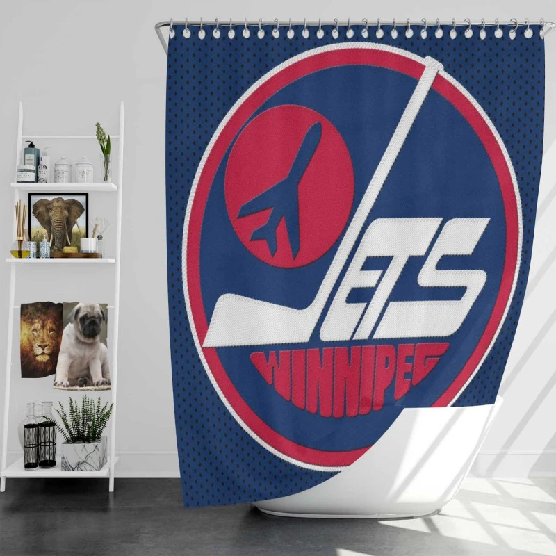Professional Nhl Hockey Player Winnipeg Jets Shower Curtain