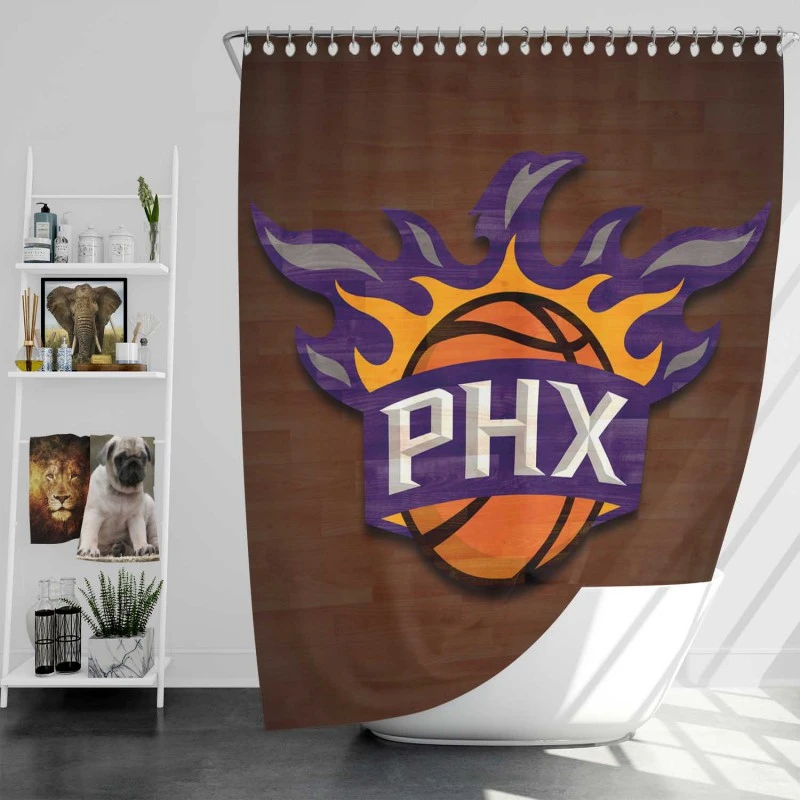 Exciting Nba Basketball Team Phoenix Suns Shower Curtain