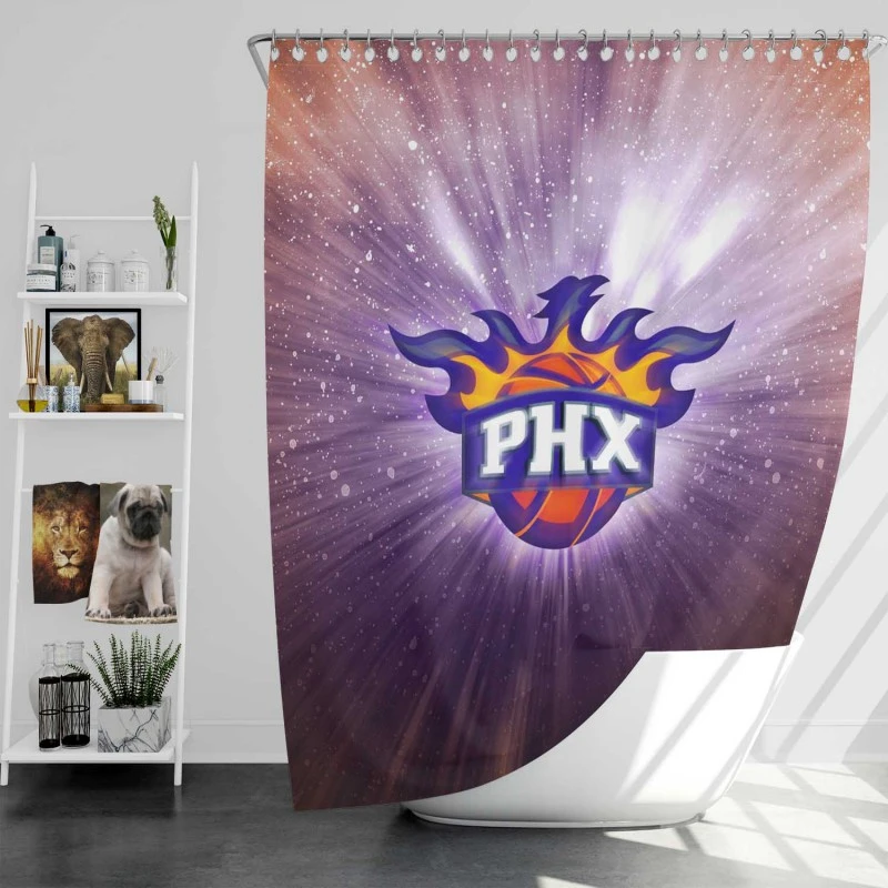 Excellent Nba Basketball Club Phoenix Suns Shower Curtain