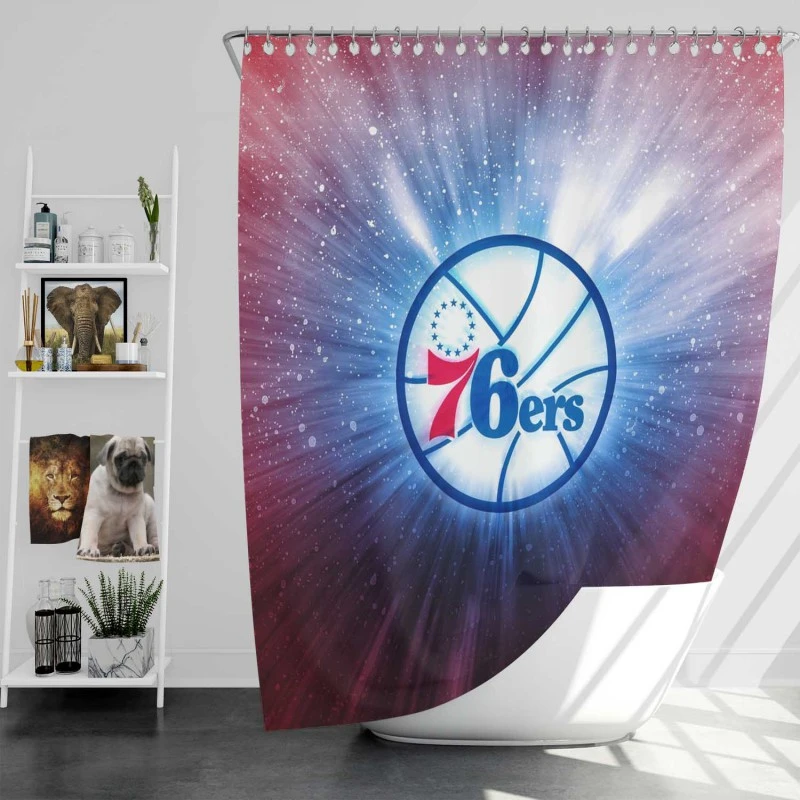 Popular Nba Basketball Team Philadelphia 76Ers Shower Curtain
