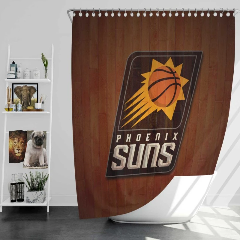 Phoenix Suns Professional Nba Basketball Club Shower Curtain