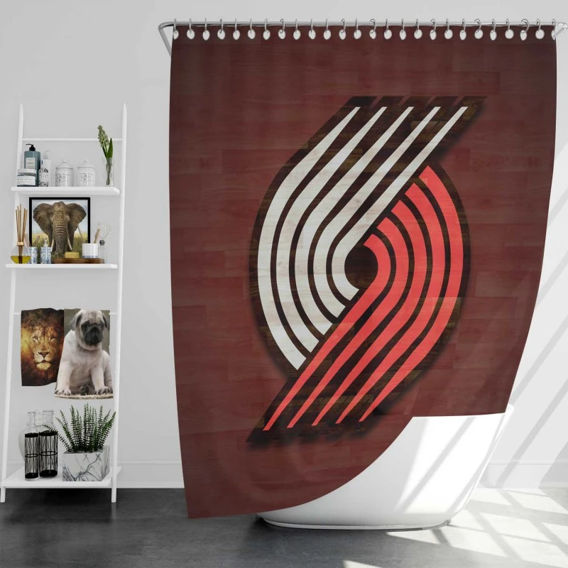 Portland Trail Blazers Team Logo Shower Curtain