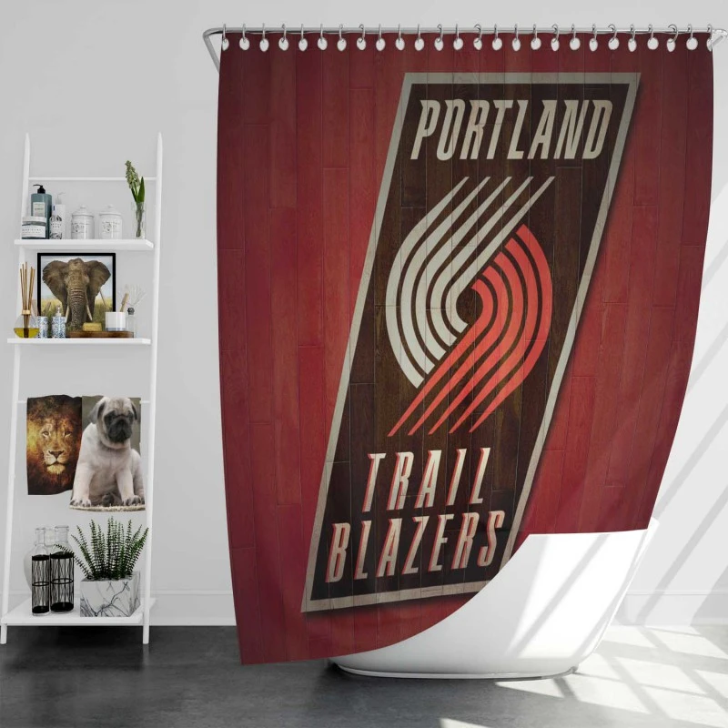 Portland Trail Blazers Nba Shower Curtain