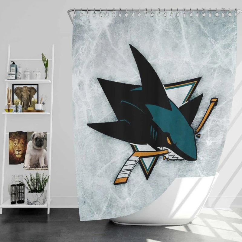 San Jose Sharks Exellelant Nhl Shower Curtain